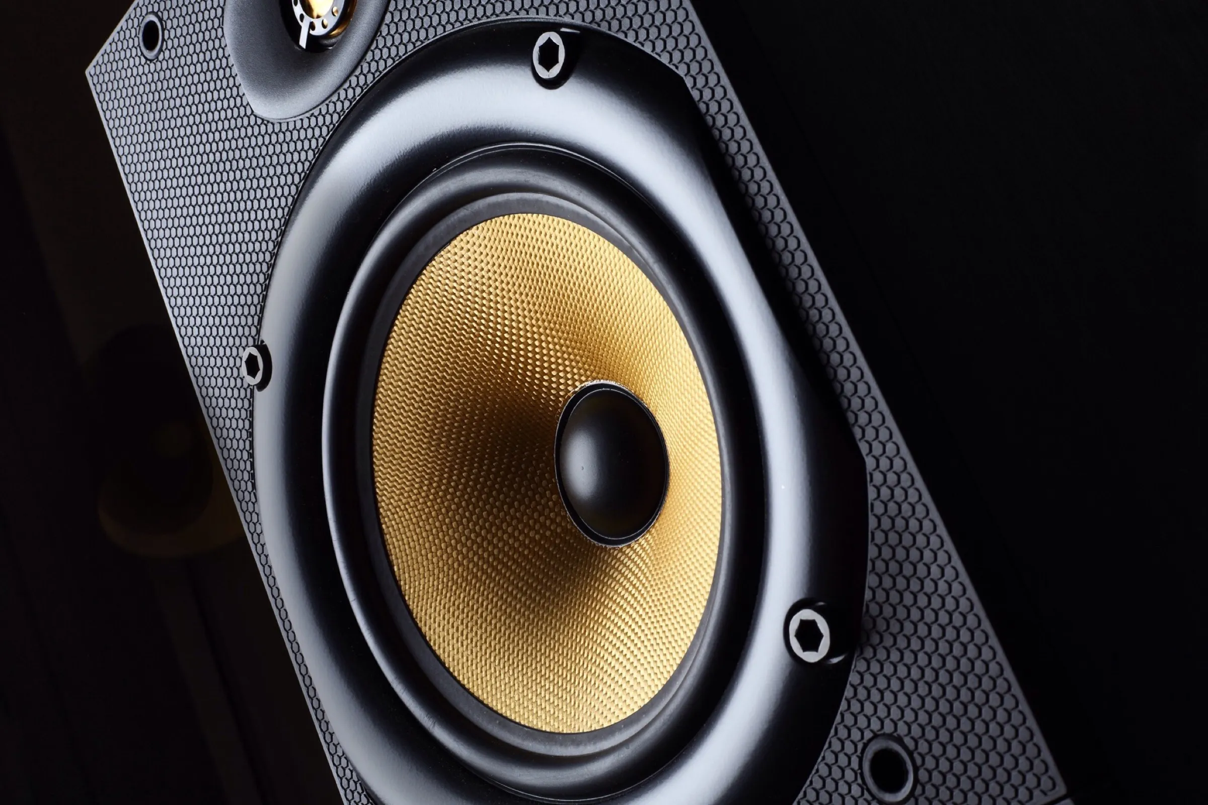 In-ceiling speaker installed as part of a home audio system