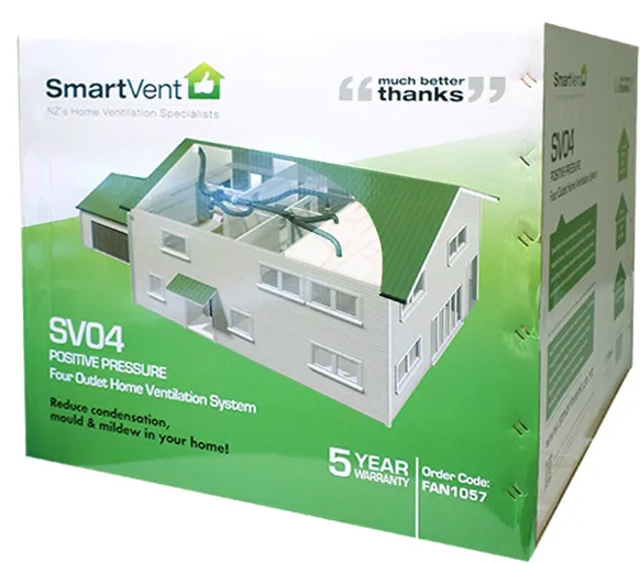 SmartVent positive pressure diffuser installed in a residential ceiling